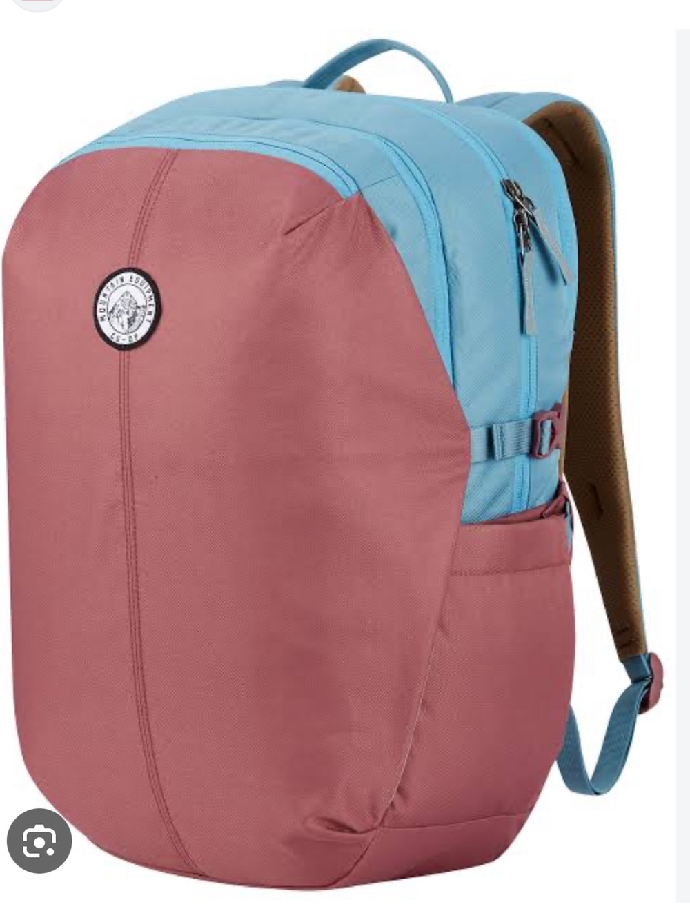 MEC Formula Book Bag / Backpack, Mauve and Light Blue